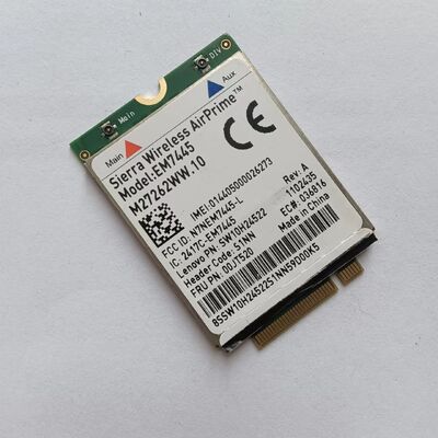 Sierra Wireless  EM7445 is a high-speed 4G LTE-Advanced Pro Cat.6 wireless communication module in M.2 form factor, designed to provide global wide-area mobile network connectivity for notebook